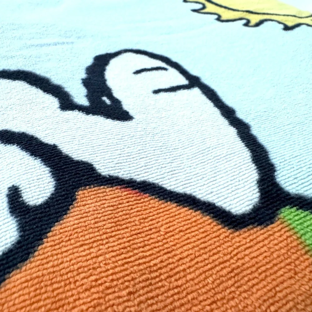 Pottery Barn Kids Peanuts Hooded Towel Kids 30x50 Blue Snoopy Beach‎ Ball Cotton